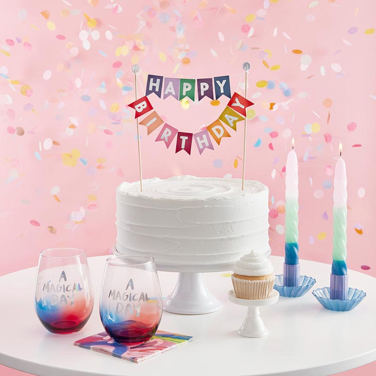 'Happy Birthday' Banner Cake Topper