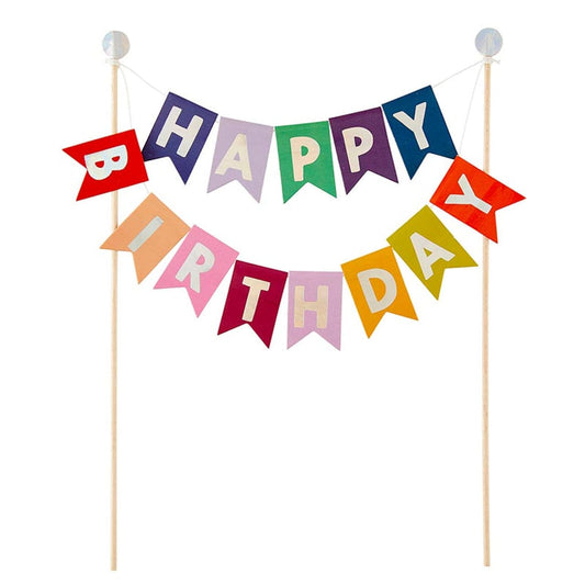 'Happy Birthday' Banner Cake Topper