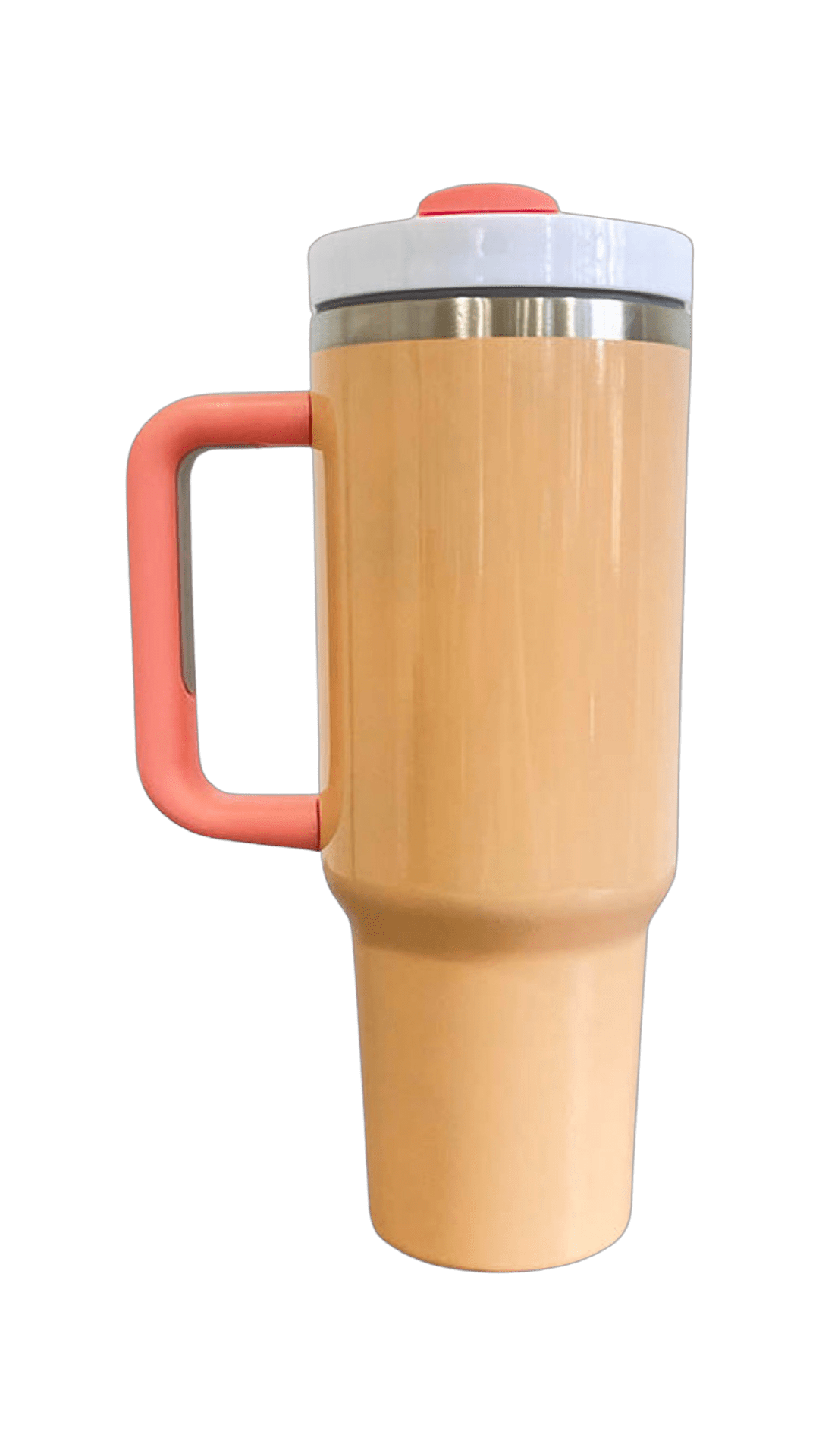 40oz Stainless Steel Tumbler with Straw & Handle