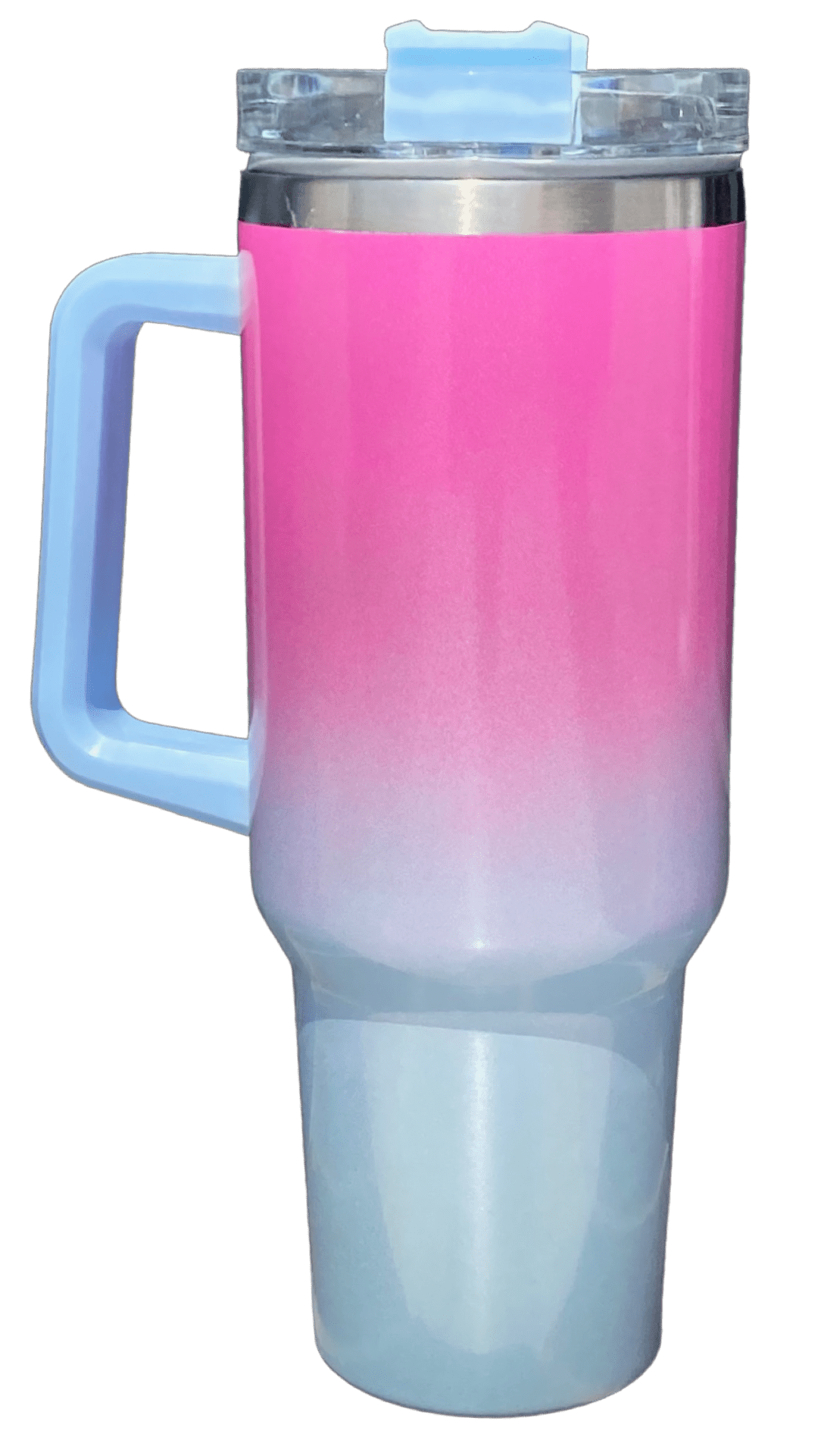 40oz Stainless Steel Tumbler with Straw & Handle