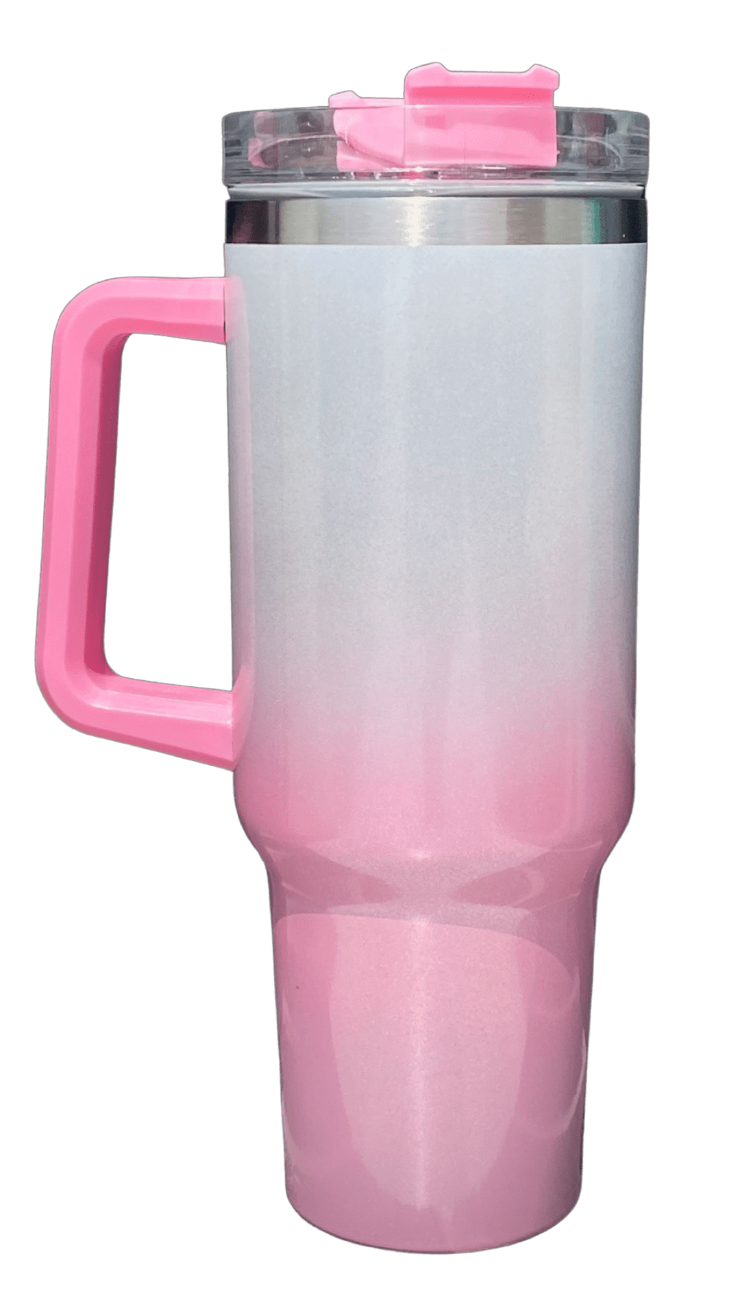 40oz Stainless Steel Tumbler with Straw & Handle