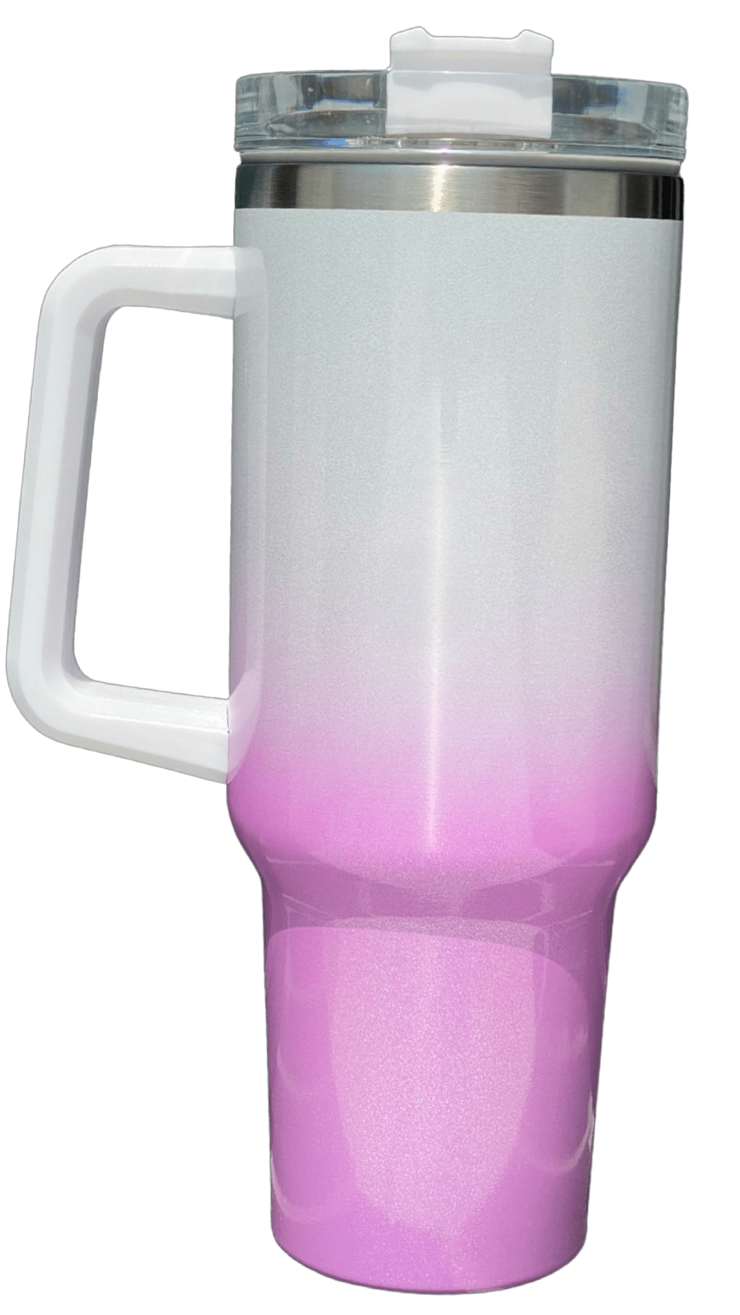 40oz Stainless Steel Tumbler with Straw & Handle