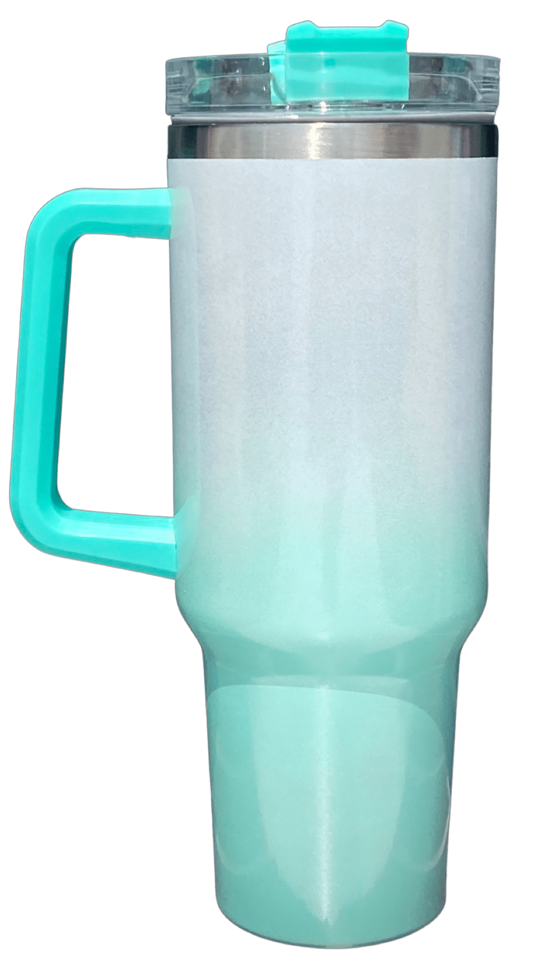 40oz Stainless Steel Tumbler with Straw & Handle