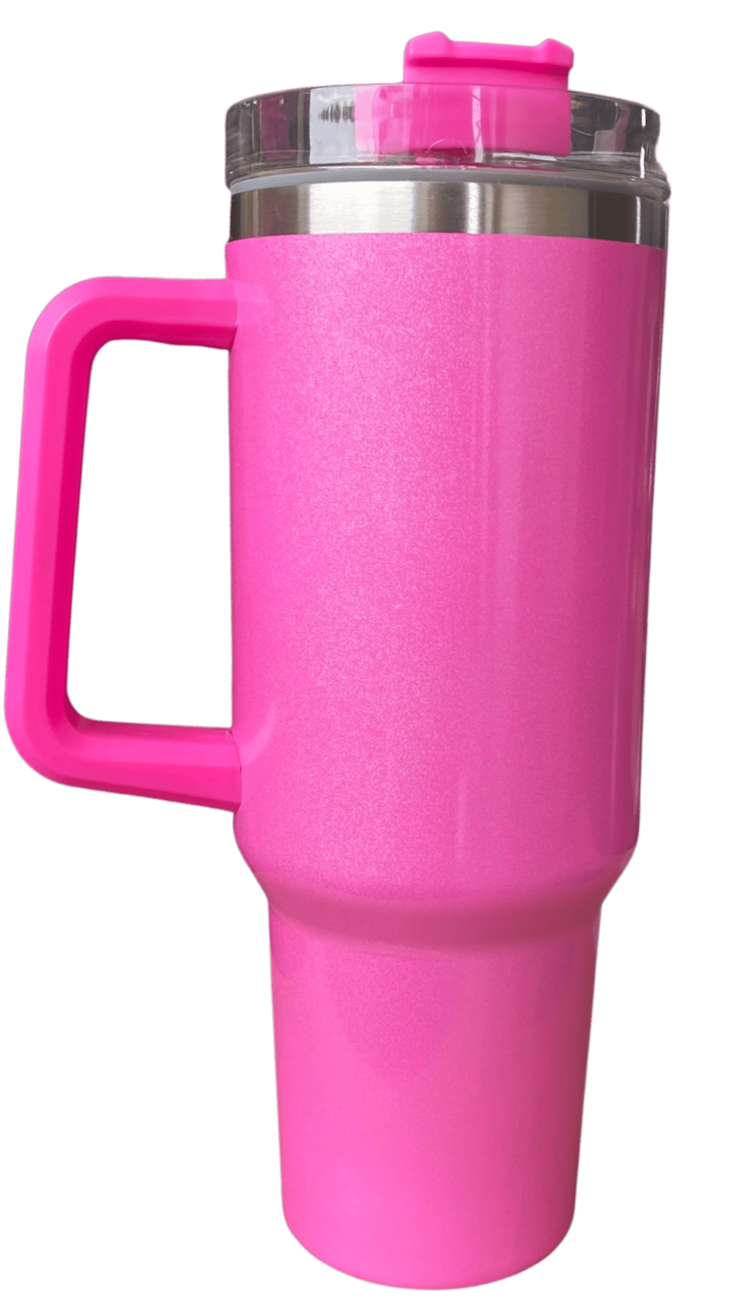 40oz Stainless Steel Tumbler with Straw & Handle