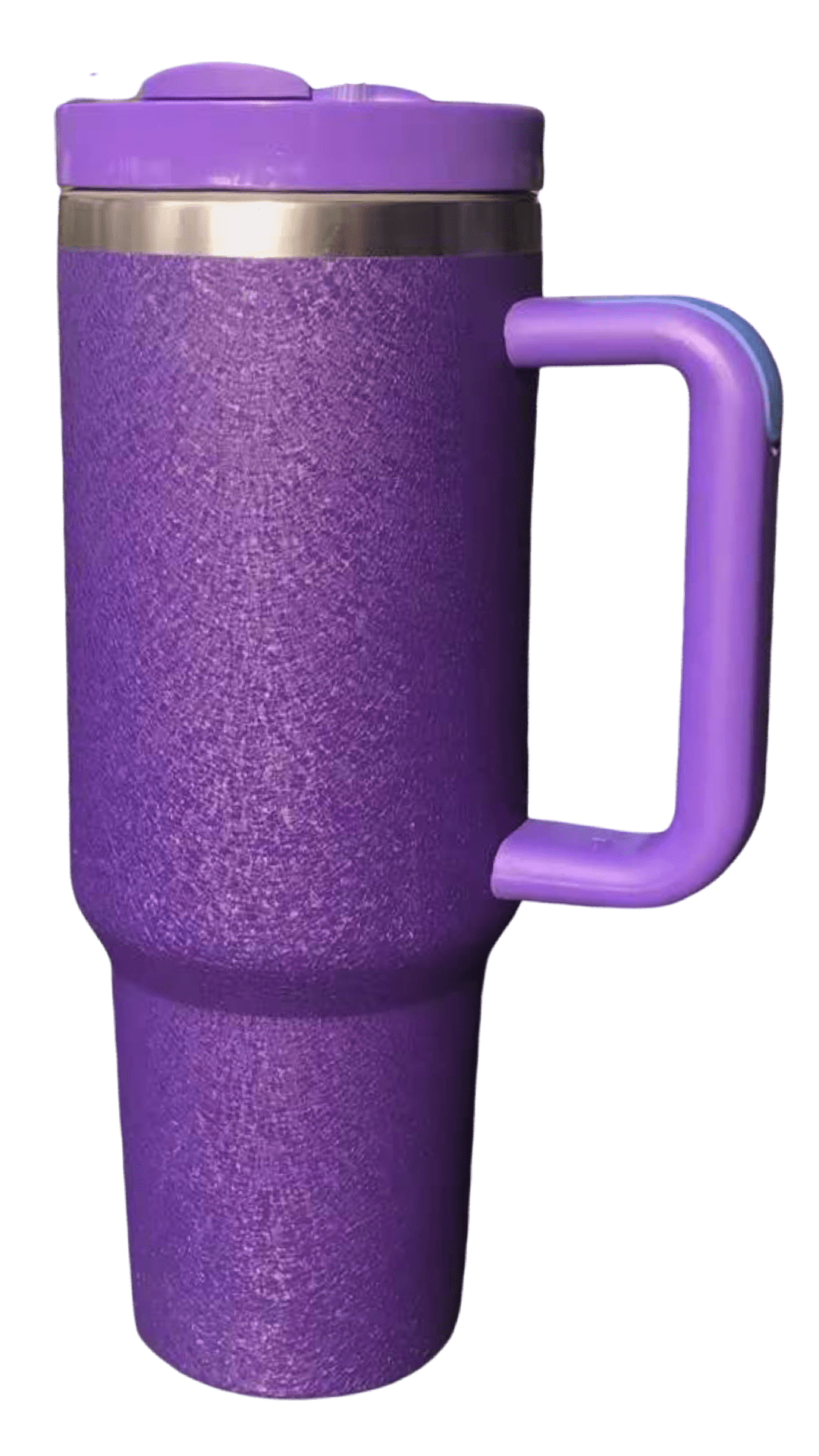 40oz Stainless Steel Tumbler with Straw & Handle