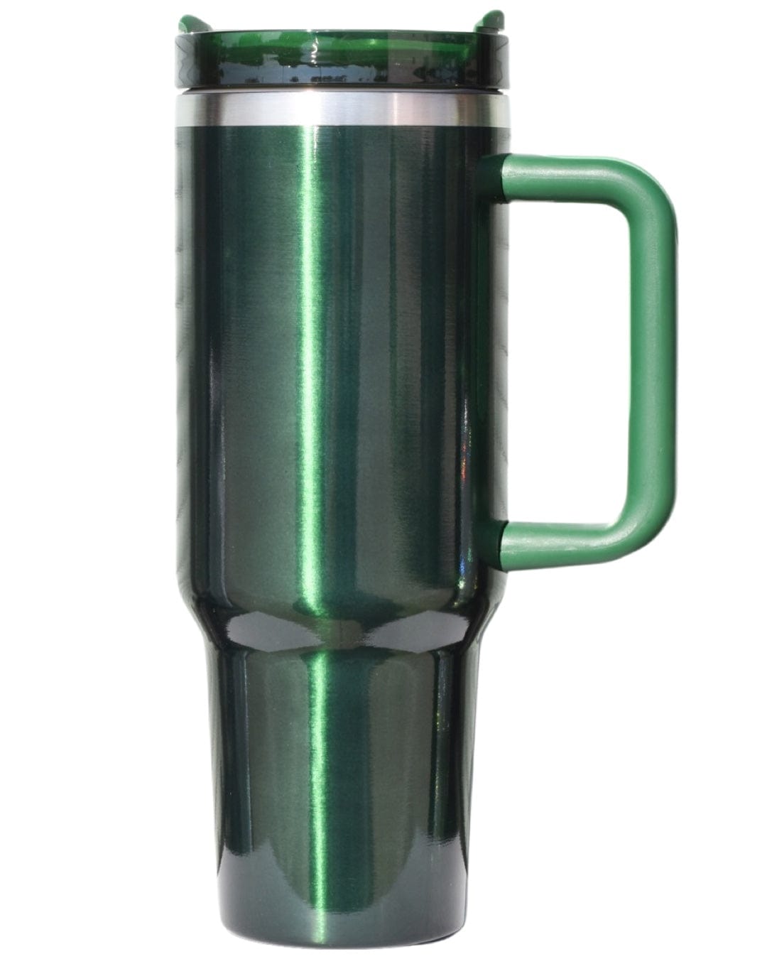 40oz Stainless Steel Tumbler with Straw & Handle