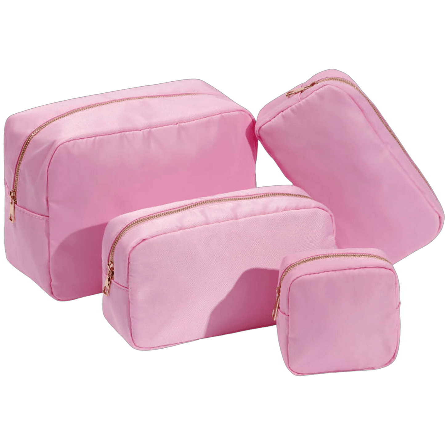 Pink Nylon Cosmetic Bags