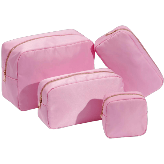 Pink Nylon Cosmetic Bags