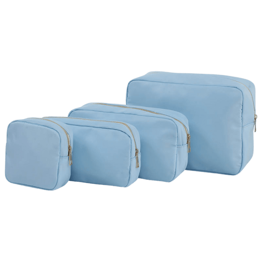 Nylon Cosmetic Bags in Light Blue