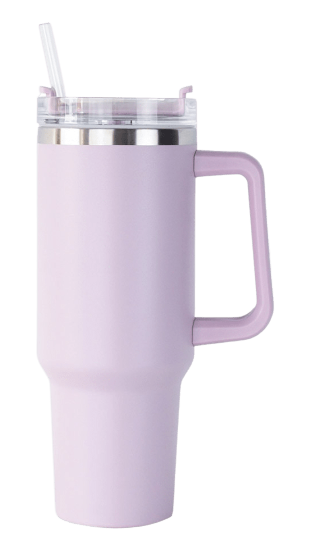 40oz Stainless Steel Tumbler with Straw & Handle