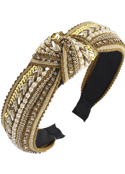 Beaded Detail Knot Headband