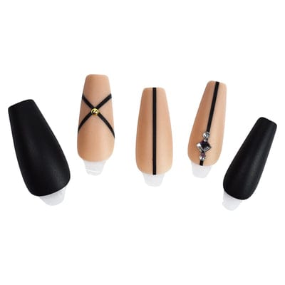 Medium Coffin Press On Nails