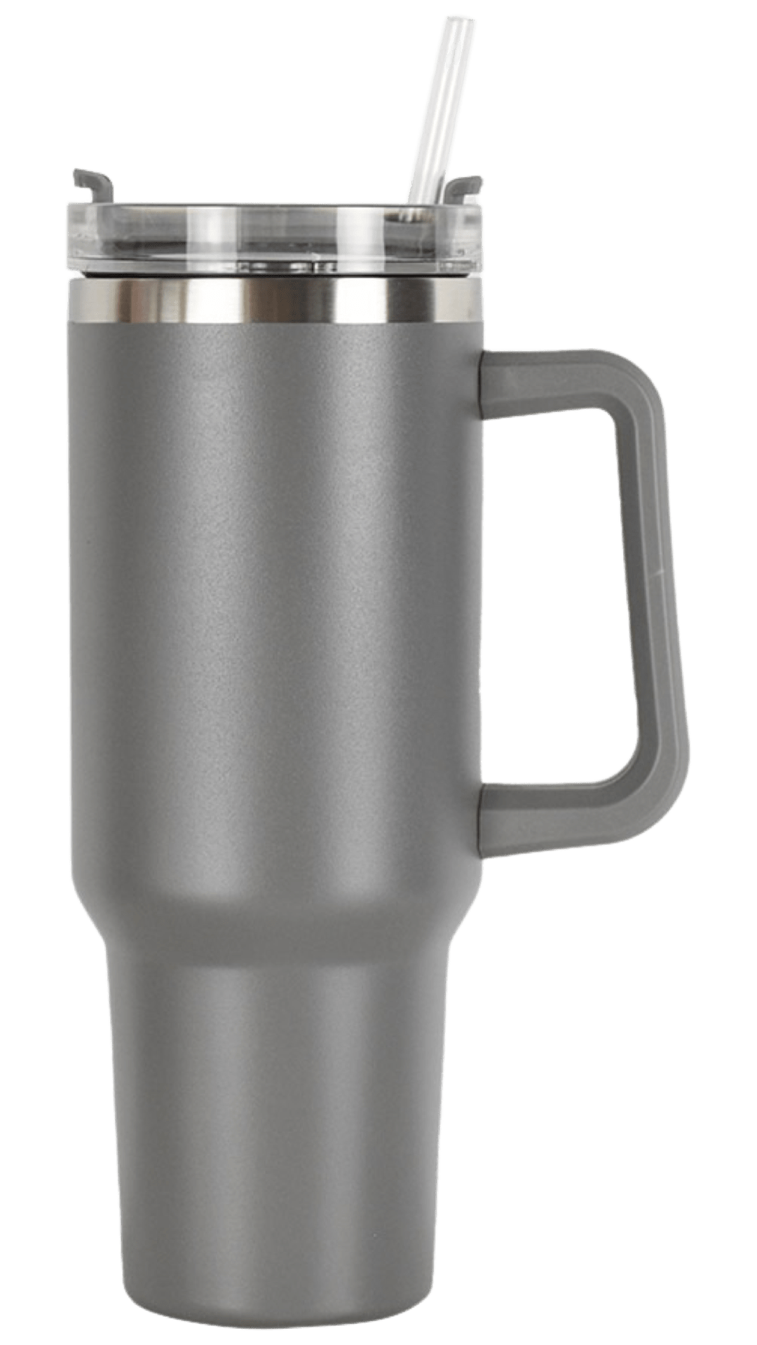 40oz Stainless Steel Tumbler with Straw & Handle