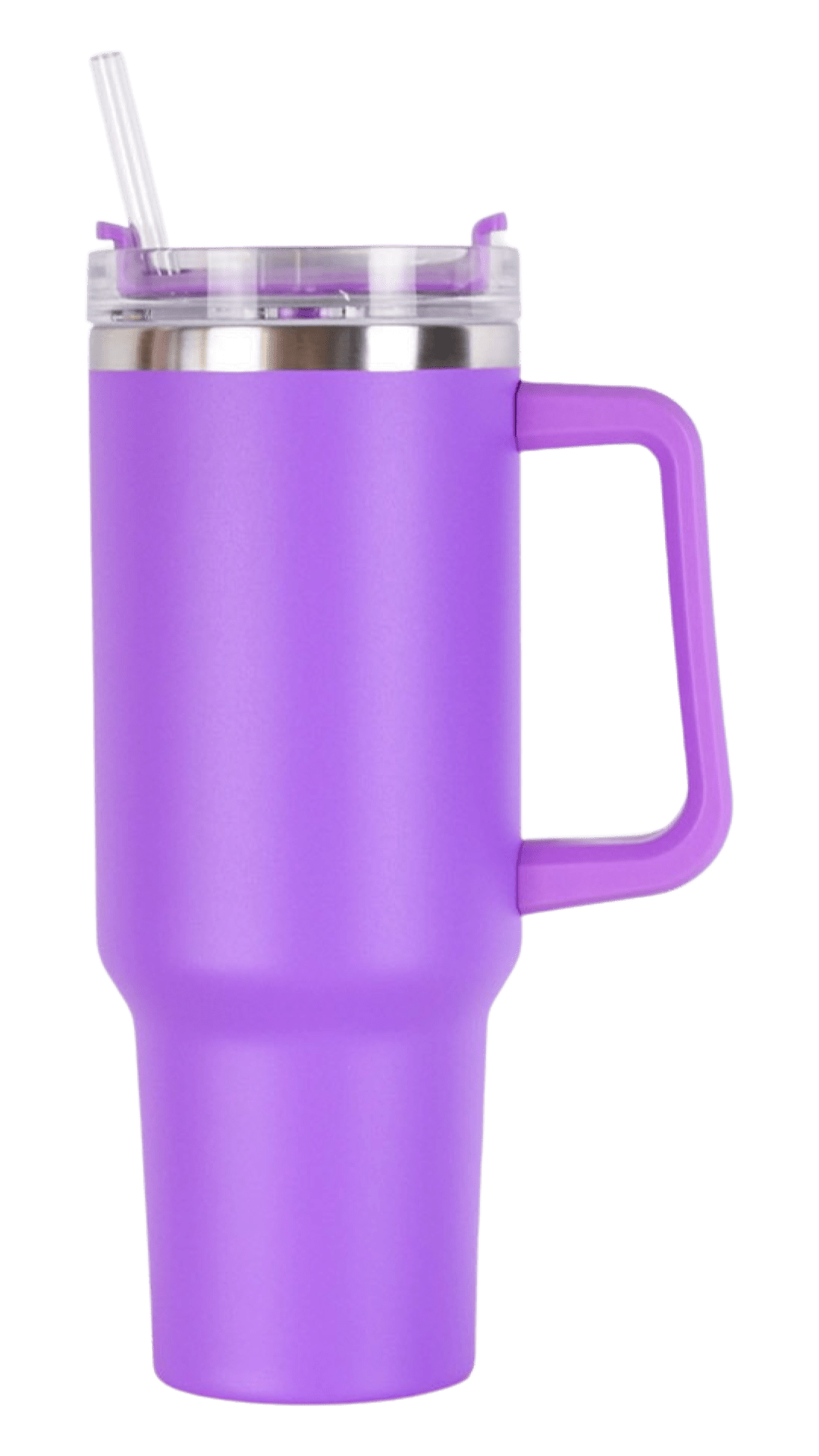 40oz Stainless Steel Tumbler with Straw & Handle