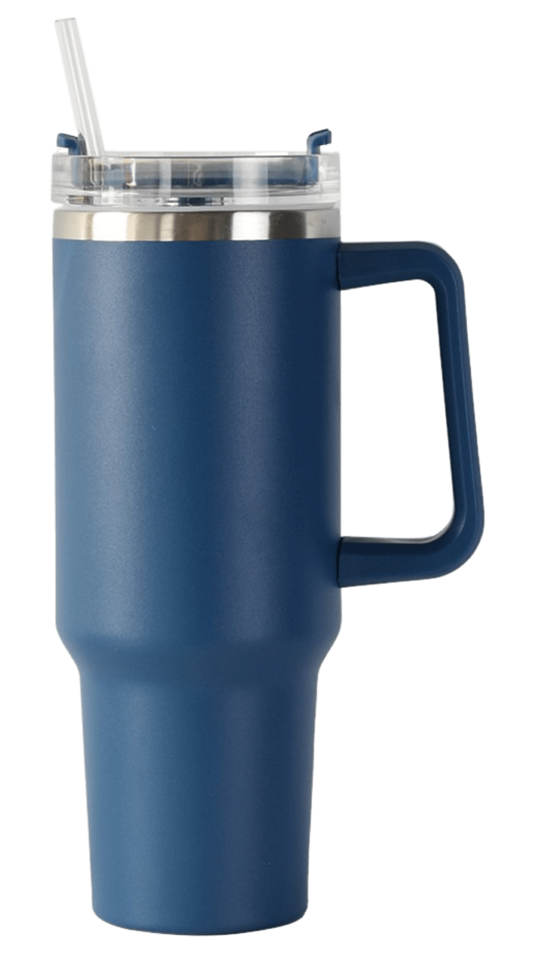 40oz Stainless Steel Tumbler with Straw & Handle