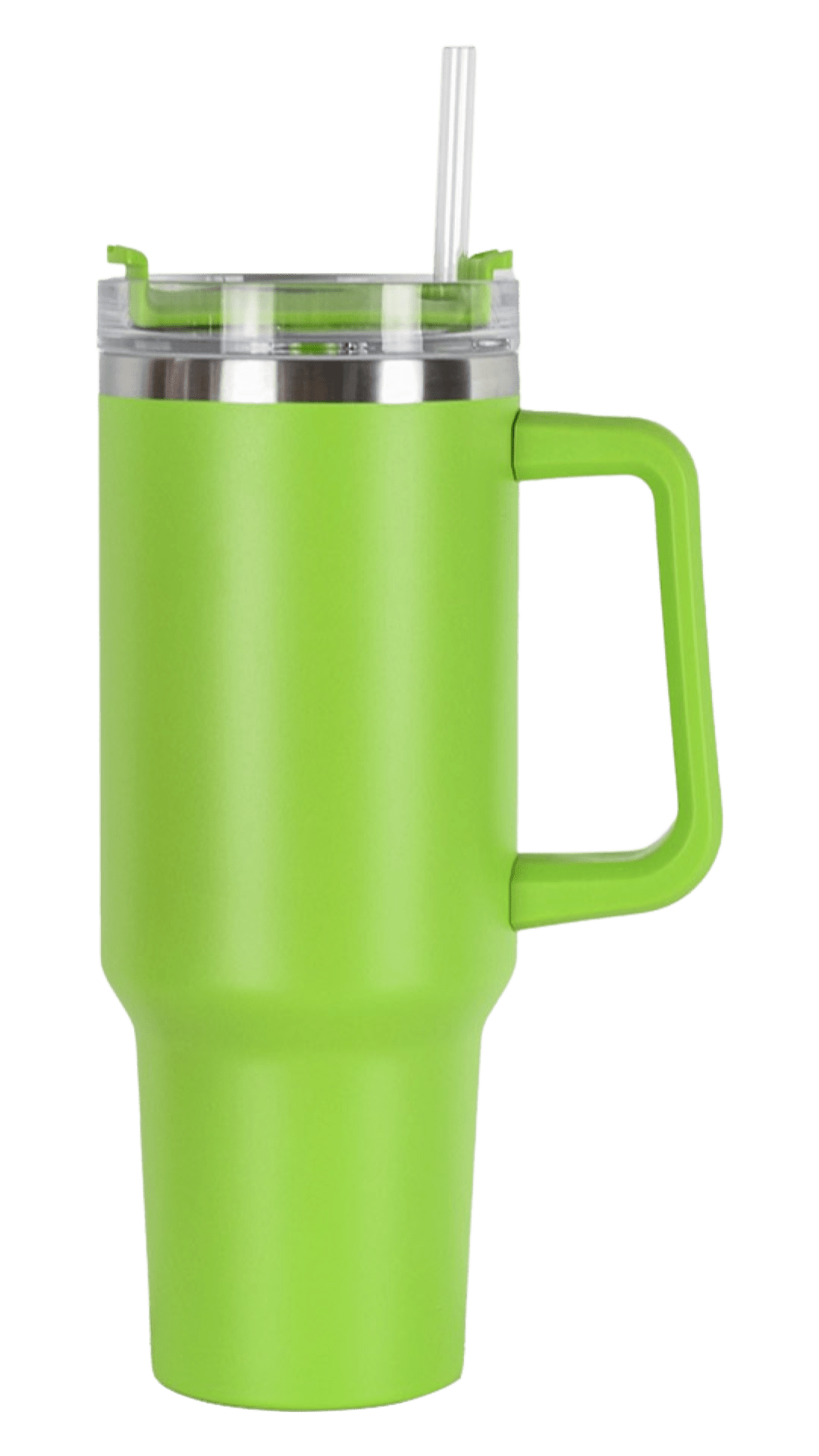 40oz Stainless Steel Tumbler with Straw & Handle