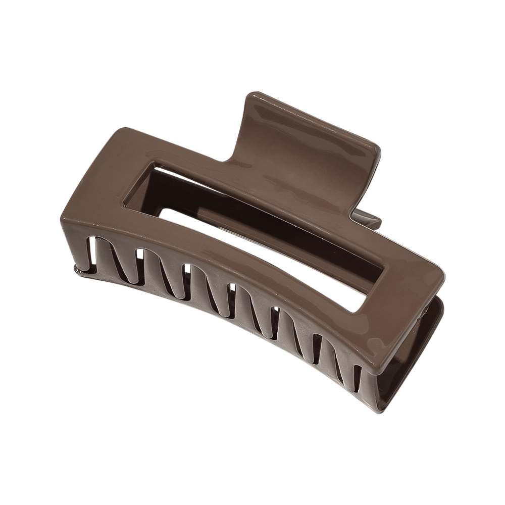 Medium Glossy Rectangle Cutout Claw Clip (6 colors)