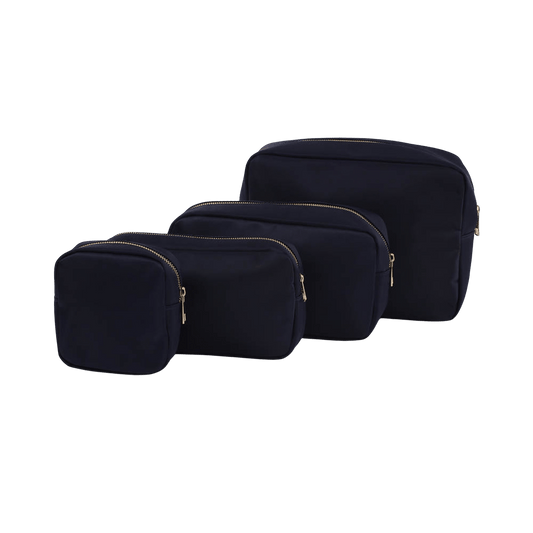 Nylon Cosmetic Bags in Black