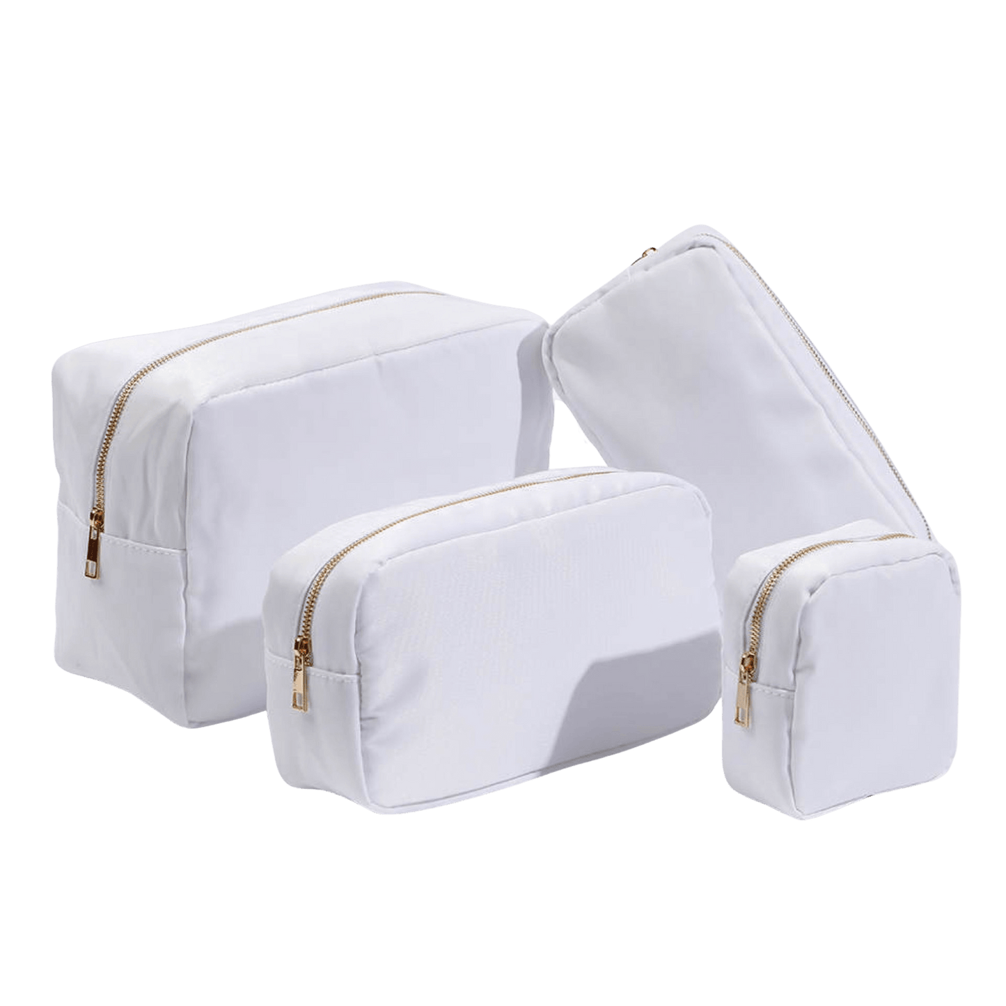 White Nylon Cosmetic Bags