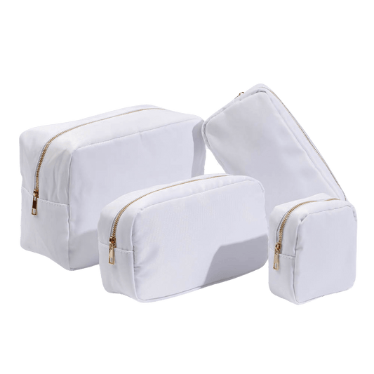 White Nylon Cosmetic Bags