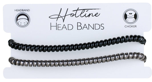 Black & Pewter Hotline Coil Headbands