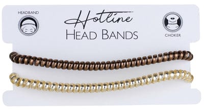 Brown & Gold Hotline Coil Headbands