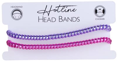 Purple & Pink Hotline Coil Headbands