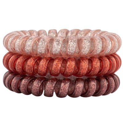 Dusty Rose (Glitter) Standard Size Hair Tie Set