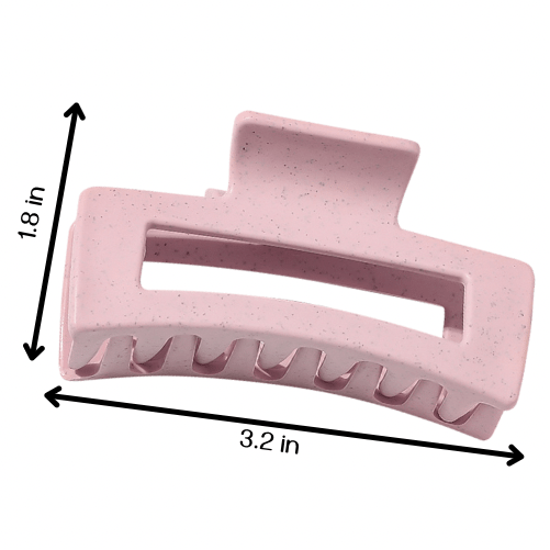 Medium Speckled Rectangle Cutout Claw Clip (6 colors)