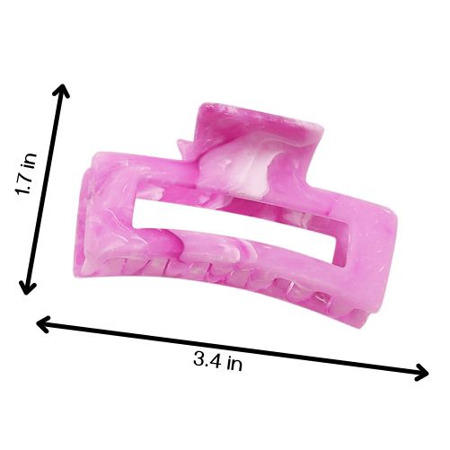 Medium Marble Rectangle Cutout Claw Clip (6 colors)