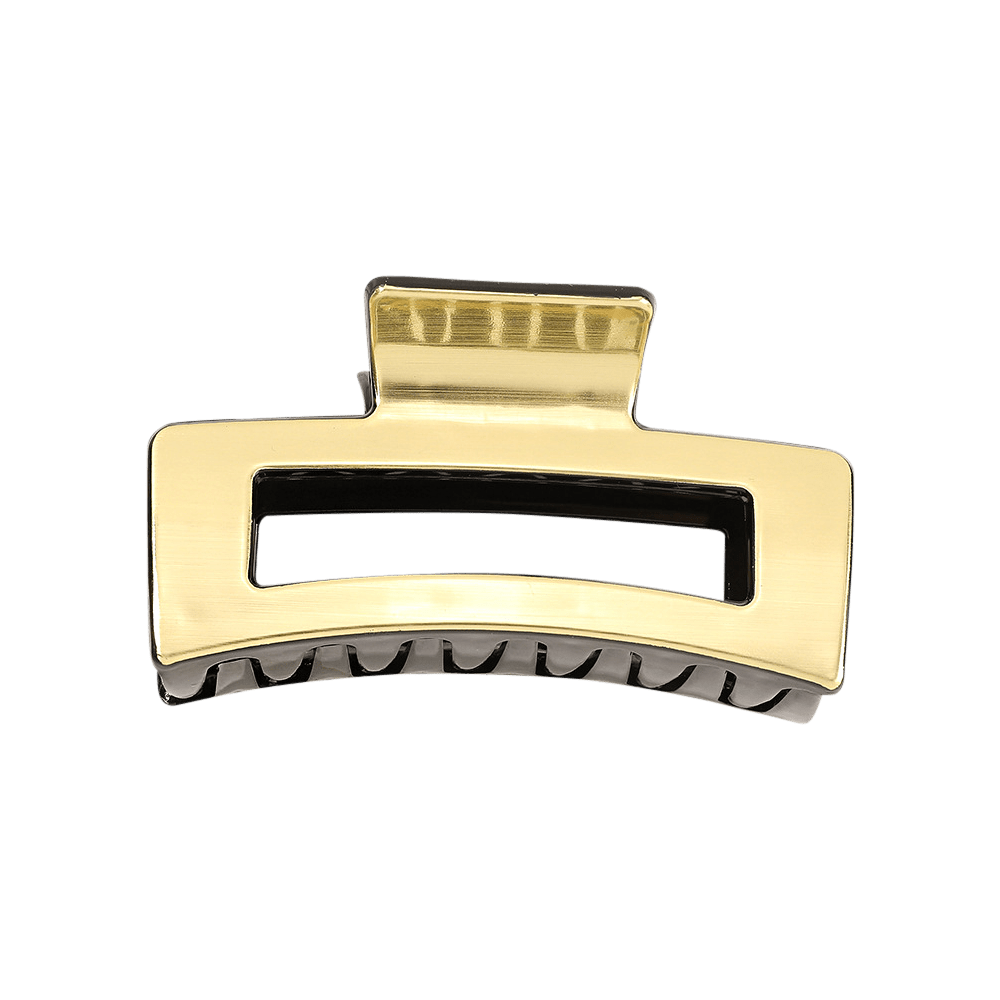 Medium Metallic Rectangle Cutout Claw Clip (6 colors)