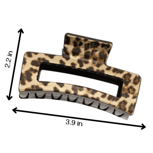 Medium Metallic Rectangle Cutout Claw Clip (6 colors)