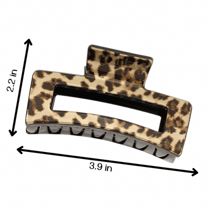 Medium Metallic Rectangle Cutout Claw Clip (6 colors)