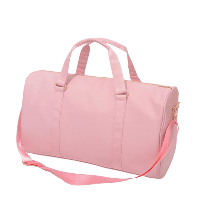 Light Pink Nylon Weekender Bag