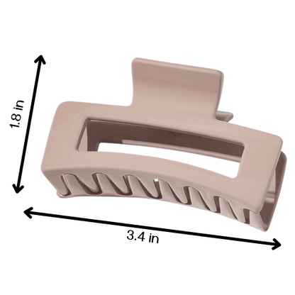Medium Glossy Rectangle Cutout Claw Clip (6 colors)