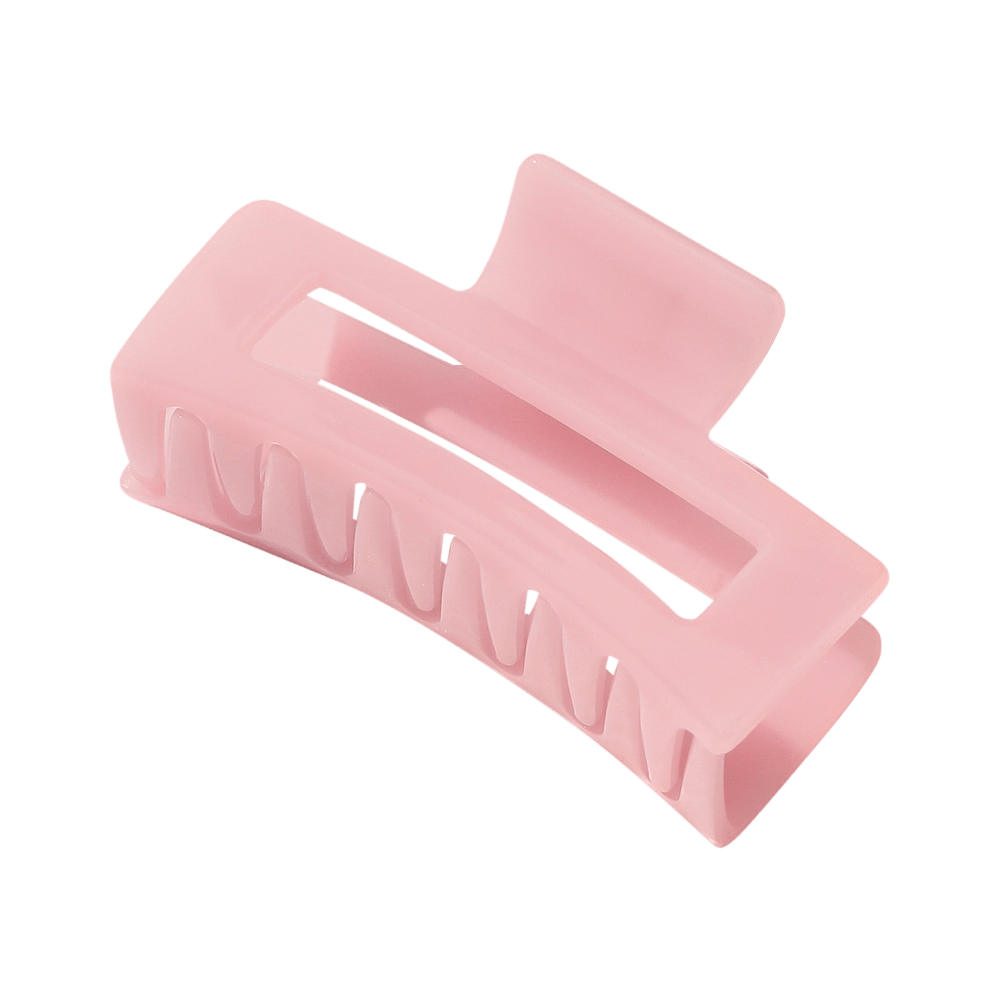 Medium Frosted Rectangle Cutout Claw Clip (6 colors)